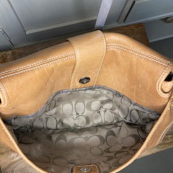 Coach Soho Tan Leather Buckle Flap Shoulder Bag – Style K050-9248 - Picture 5 of 6